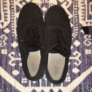 Black slide on shoes